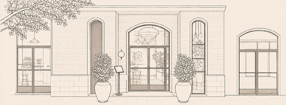 House of Bungalow storefront illustration